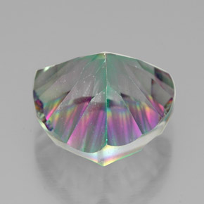 Cuarzo místico multicolor natural de 7,67 ct, trillón, VVS