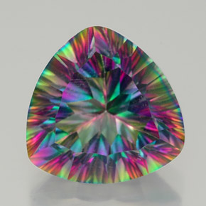 Cuarzo místico multicolor natural de 7,63 ct, trillón, VVS
