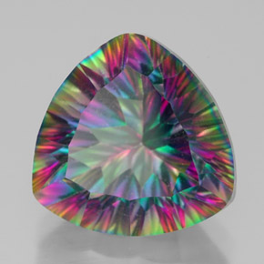 Cuarzo místico multicolor natural de 7,63 ct, trillón, VVS