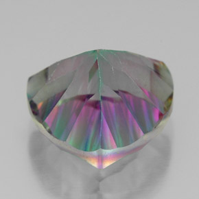 Cuarzo místico multicolor natural de 7,49 ct, trillón, VVS