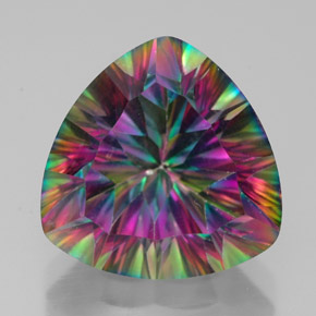 Cuarzo místico multicolor natural de 7,64 ct, trillón, VVS