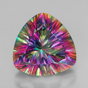 Cuarzo Místico Multicolor natural de 7.28 ct, Trillón, VVS-VS