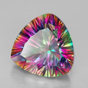 Cuarzo Místico Multicolor natural de 7.28 ct, Trillón, VVS-VS