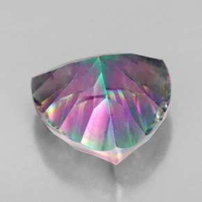 Cuarzo Místico Multicolor natural de 7.28 ct, Trillón, VVS-VS
