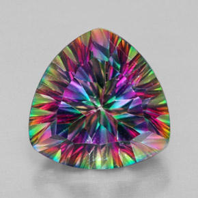 Cuarzo Místico Multicolor natural de 7.54 ct, Trillón, VS