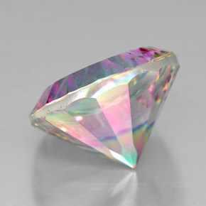 Cuarzo místico multicolor natural de 7,31 ct, corte redondo, VVS-VS