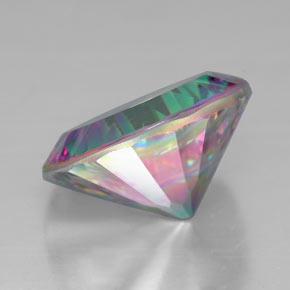 Cuarzo místico multicolor natural de 6,27 ct, corte redondo, VVS-VS