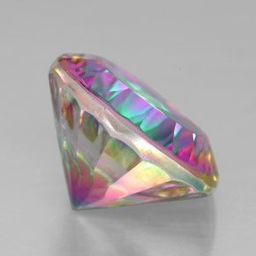 Cuarzo místico multicolor natural de 7,65 ct, corte redondo, VVS-VS