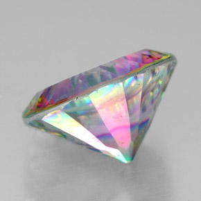 Cuarzo místico multicolor natural de 6,40 ct, corte redondo, VS