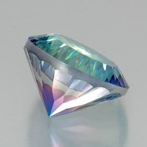 Cuarzo místico multicolor natural de 20,30 ct, corte redondo, VVS