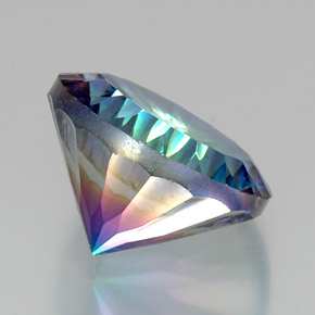 Cuarzo místico multicolor natural de 19,10 ct, corte redondo, VVS