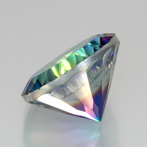 Cuarzo místico multicolor natural de 18,89 ct, corte redondo, VVS-VS