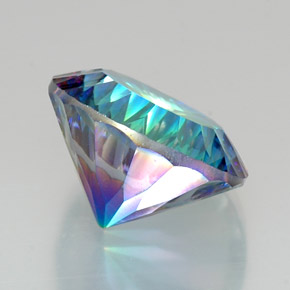 Cuarzo místico multicolor natural de 18,47 ct, corte redondo, VVS