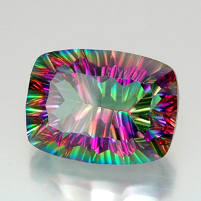 Cuarzo místico multicolor natural de 21,49 ct, corte cojín, VVS