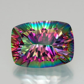 Cuarzo Místico Arcoíris superior natural de 20.66 ct, Corte Cojín, VVS