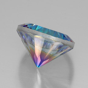 Cuarzo místico multicolor natural de 19,18 ct, corte redondo, VVS