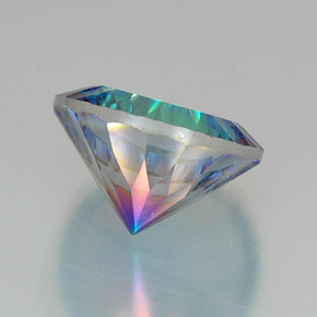 Cuarzo místico multicolor natural de 18,31 ct, corte redondo, VVS