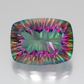 Cuarzo Místico Arcoíris superior natural de 19.59 ct, Corte Cojín, VVS