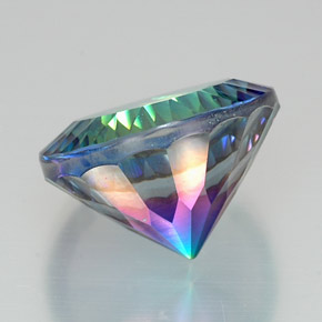 Cuarzo místico multicolor natural de 19,88 ct, corte redondo, VS