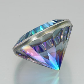 Cuarzo místico multicolor natural de 20,55 ct, corte redondo, VVS