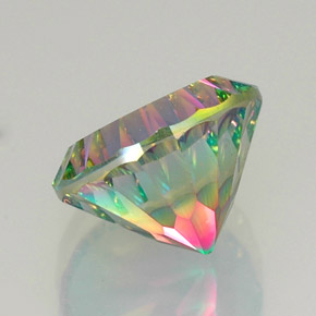 Cuarzo místico multicolor natural de 12,26 ct, corte redondo, VVS