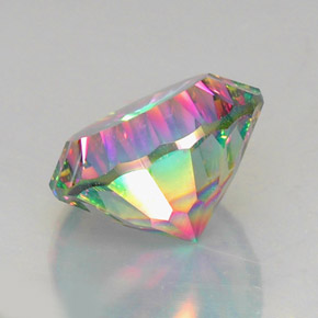 Cuarzo místico multicolor natural de 11,47 ct, corte redondo, VVS-VS