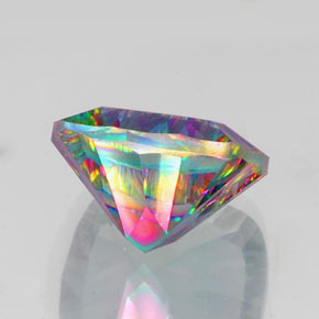 Cuarzo místico multicolor natural de 15,07 ct, corte cojín, VVS-VS