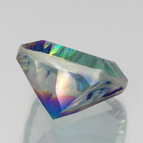 Cuarzo místico multicolor natural de 22,17 ct, corte cojín, VS