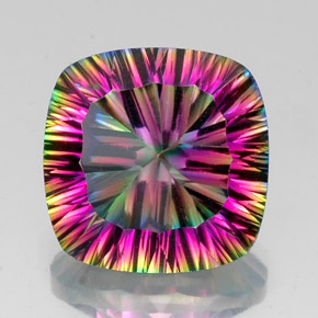 Cuarzo Místico Arcoíris superior natural de 14.54 ct, Corte Cojín, VVS-VS