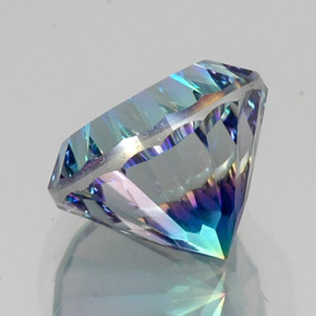 Cuarzo místico multicolor natural de 10,84 ct, corte redondo, VVS-VS