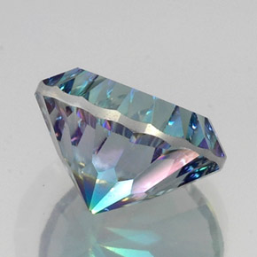 Cuarzo místico multicolor natural de 9,66 ct, corte redondo, VS