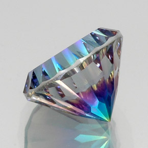 Cuarzo místico multicolor natural de 10,16 ct, corte redondo, VVS-VS