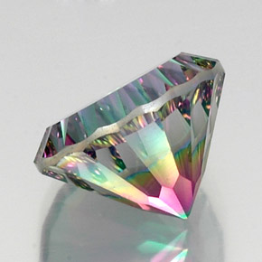 Cuarzo místico multicolor natural de 11,99 ct, corte redondo, VVS-VS