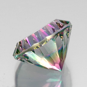Cuarzo místico multicolor natural de 12,29 ct, corte redondo, VS