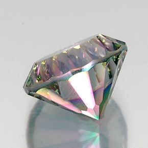 Cuarzo Místico Arcoíris superior natural de 12.24 ct, Corte Redondo, VVS-VS