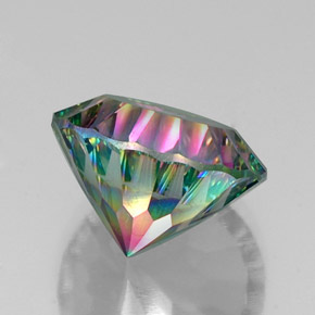 Cuarzo místico multicolor natural de 11,42 ct, corte redondo, VS