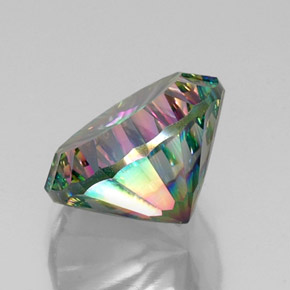 Cuarzo místico multicolor natural de 11,36 ct, corte redondo, VVS-VS