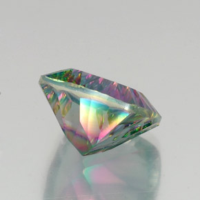Cuarzo místico multicolor natural de 15,54 ct, corte cojín, VVS