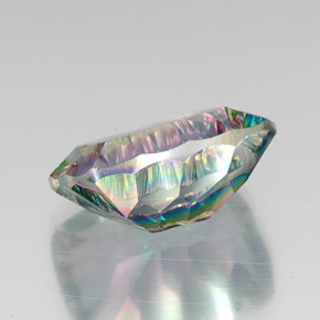 Cuarzo místico multicolor natural de 18,41 ct, corte cojín, VVS-VS