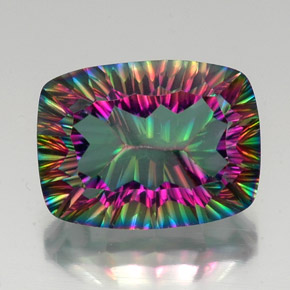 Cuarzo místico multicolor natural de 19,73 ct, corte cojín, VVS-VS