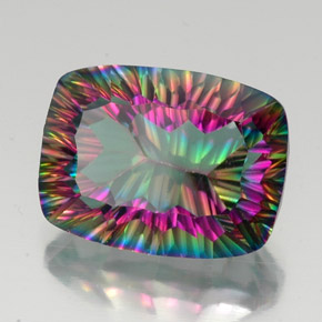 Cuarzo místico multicolor natural de 19,73 ct, corte cojín, VVS-VS