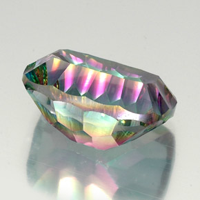 Cuarzo místico multicolor natural de 22,03 ct, corte cojín, VS
