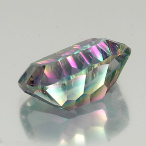 Cuarzo místico multicolor natural de 19,63 ct, corte cojín, VVS-VS
