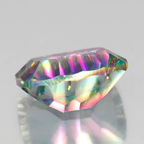 Cuarzo místico multicolor natural de 20,15 ct, corte cojín, VS