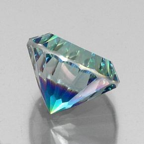 Cuarzo místico multicolor natural de 10,20 ct, corte redondo, VVS-VS