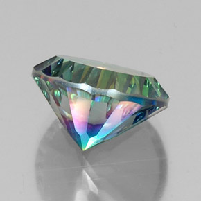 Cuarzo místico multicolor natural de 9,17 ct, corte redondo, VVS-VS