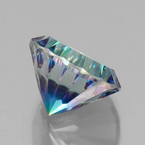 Cuarzo Místico Arcoíris superior natural de 9.28 ct, Corte Redondo, VVS-VS