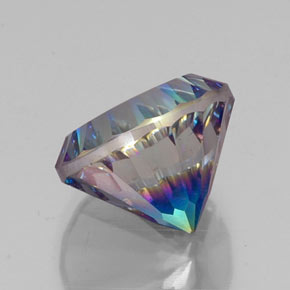 Cuarzo místico multicolor natural de 10,65 ct, corte redondo, VVS-VS