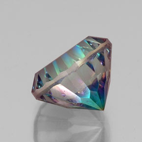 Cuarzo místico multicolor natural de 10,95 ct, corte redondo, VVS