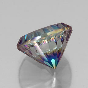 Cuarzo Místico Arcoíris superior natural de 9.87 ct, Corte Redondo, VVS-VS
